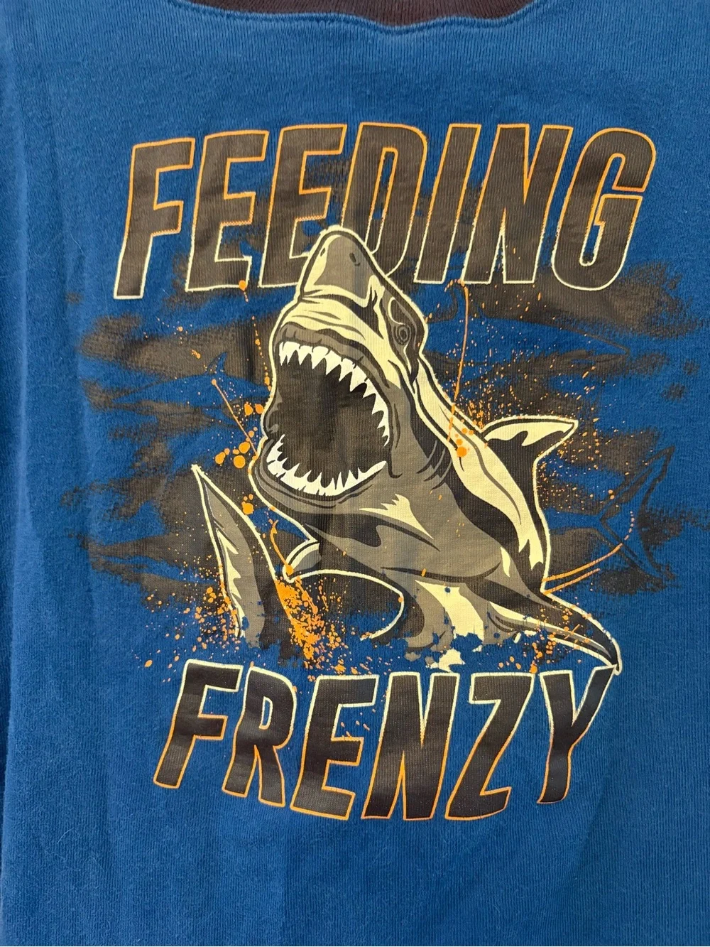 The Childrens Place Blue 'Feeding Frenzy' Shark Pajamas Set size 16 boys